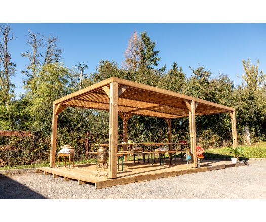 Pergola Thermauvent avec ventelles, THT, 3.40 x 6.20m, 21.10m²