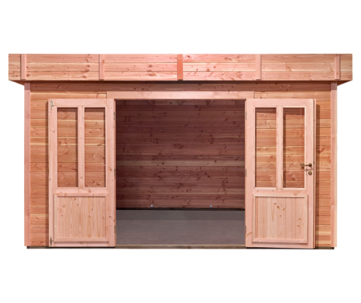 Abri David, Douglas Madriers 28mm, 3.76 x 3.76m, 14.14m²