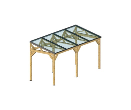 Carport photovoltaïque Wattoit, THT 88 x 88 mm, 1.91 x 4.63m, 8.84m²