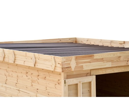 Abri Kylian mono pente, Madriers épicéa 28mm, 3.00 x 4.00m, 12.00m²