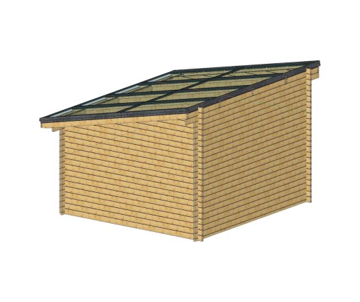 Abri photovoltaïque Lumibois, THT bardage 42mm, 3.80 x 3.49 m, 13,26 m²