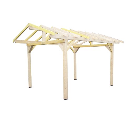 Carport Karpa, Epicéa du nord section 120 x 120mm, 3.00 x 3.60m, 17.50m²