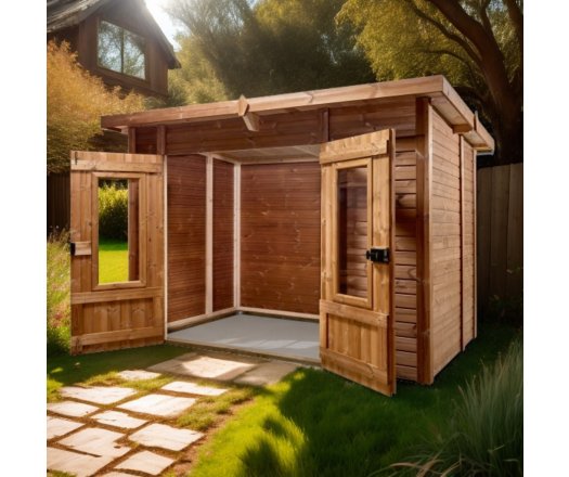 Abri Théo sans plancher, THT Panneaux 19mm, 2.67 x 1.80m, 4.81m²