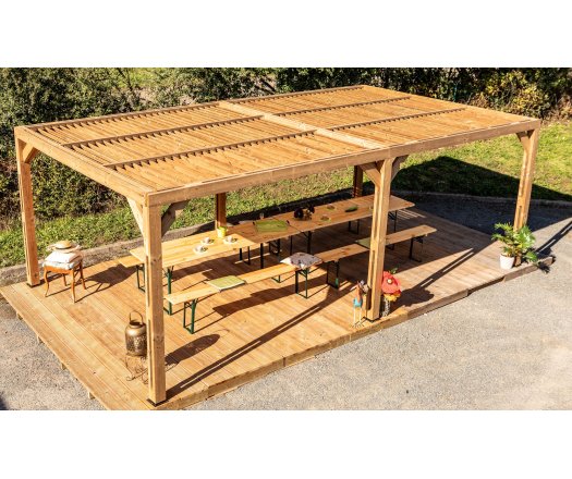 Pergola Thermauvent avec ventelles, THT, 3.40 x 6.20m, 21.10m²