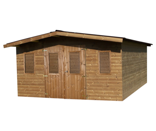 Abri Thermabri, THT Madriers 28mm, 4.30 x 4.50m, 19.70m²