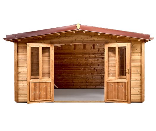 Abri Théo, THT Madriers 28mm, 4.00 x 4.00m, 16.00m²