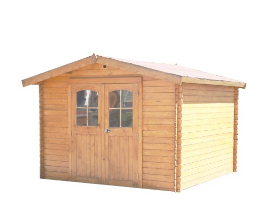Abri Montigny, Epicéa Madriers 28mm, 3.10 x 4.30m, 13.40m²