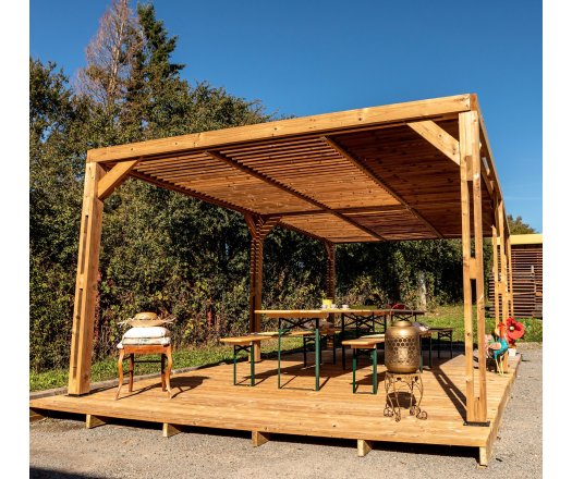 Pergola Thermauvent avec ventelles, THT, 3.40 x 6.20m, 21.10m²