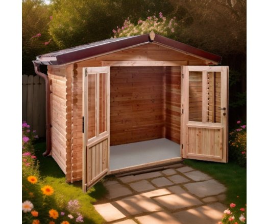 Abri David, Douglas Madriers 20mm, 3.00 x 1.65m, 4.95m²