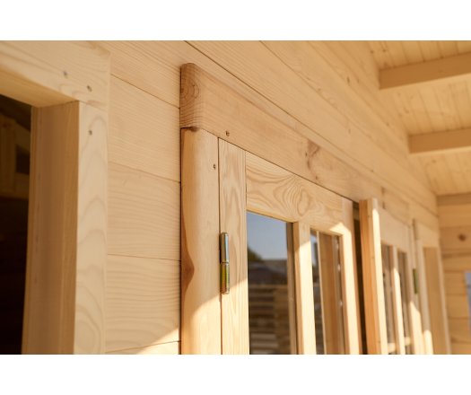 Abri Noé, épicéa massif 42mm, 4.3 x 5.8m, 25m² - NOS40F50.02