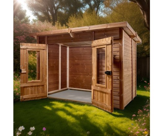 Abri Théo avec plancher, THT Panneaux 19mm, 2.67 x 1.80m, 4.81m²