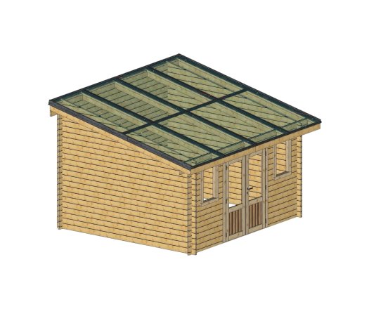 Abri photovoltaïque Lumibois, THT bardage 42mm, 3.80 x 3.49 m, 13,26 m²