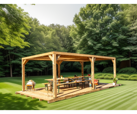 Pergola Thermauvent avec ventelles, THT, 3.40 x 6.20m, 21.10m²