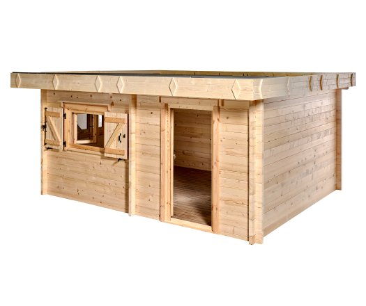 Abri Erden, Madriers épicéa 60mm, 5.30 x 4.80m, 25.30m² - ER5040.02
