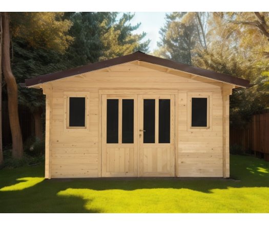 Abri Noé, épicéa massif 42mm, 4.3 x 3.8m, 16m² - NOS40F30.02