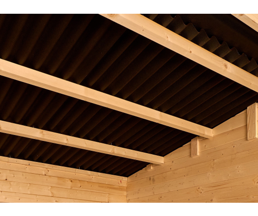 Abri Eden, Epicéa panneaux 16mm, 2.70 x 1.90m, 5.00m²