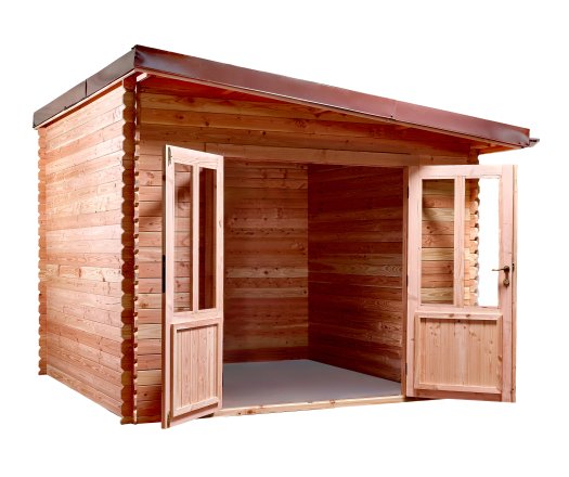 Abri Daniel toit multidirectionnel, Douglas Madriers 28mm, 3.00 x 3.00m, 9.00m²