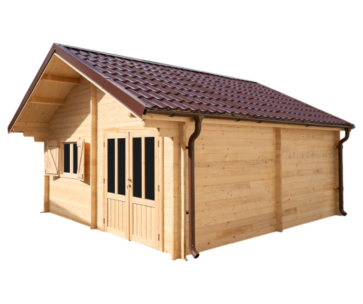 Abri Nathan, Epicéa massif 42mm, 5.4 x 6,8m, 36m² - NAR50F60.02