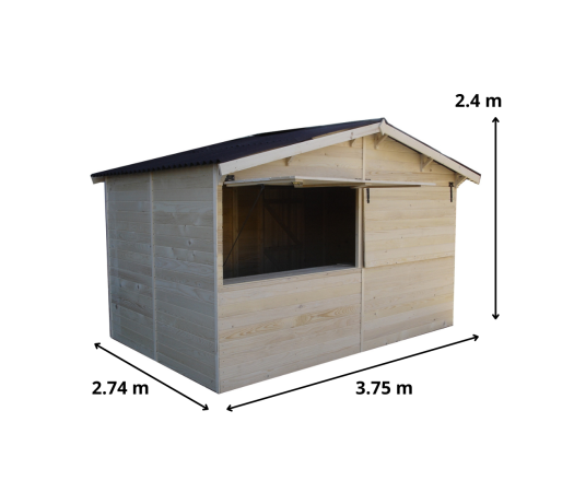 Echoppe marchande Sylva, 3.60 x 2.40 m, 8.6m²