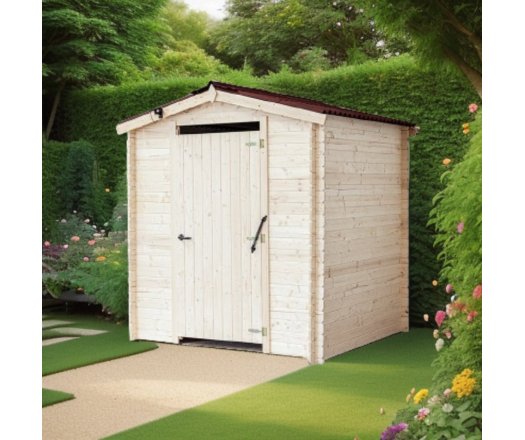 Toilette sèche, Epicéa en Madriers 20 mm, 2.10 x 2.21m, 4.64m², sans plancher