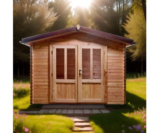 Abri David, Douglas Madriers 20mm, 3.00 x 1.65m, 4.95m²