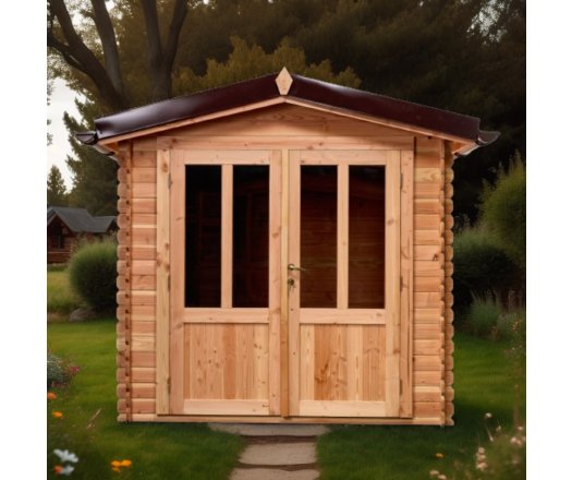 Abri David, Douglas Madriers 20mm, 2.35 x 2.13m, 5.00m²
