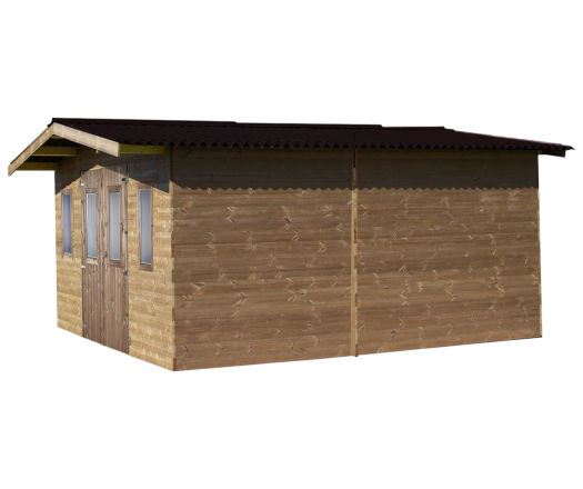 Abri Thermabri, THT Madriers 28mm, 4.00 x 5.00m, 20.00m²