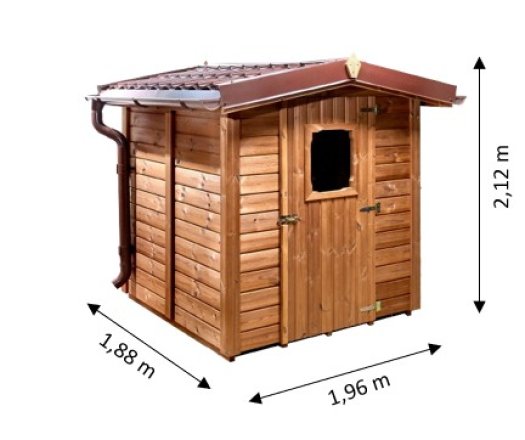 Abri Théo, THT Panneaux 19mm, 1.60 x 1.60m, 2.56m²