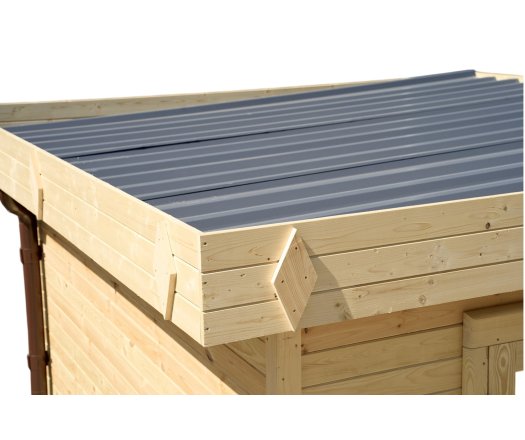 Abri Kylian mono pente, Madriers épicéa 28mm, 3.00 x 3.00m, 9.00m²