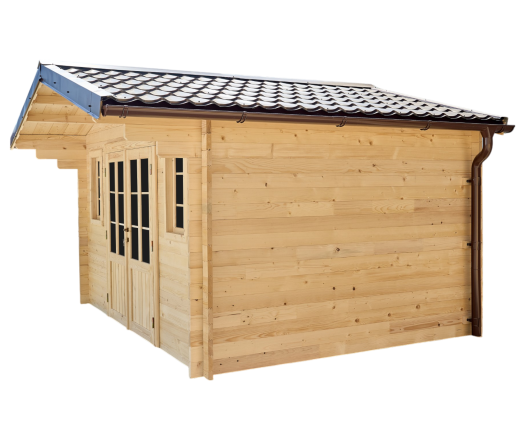 Abri Noé, épicéa massif 42mm, 4.3 x 3.8m, 16m² - NOS40F30.02