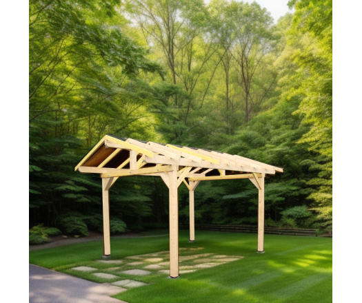 Carport Karpa, Epicéa du nord section 120 x 120mm, 3.00 x 3.60m, 17.50m²