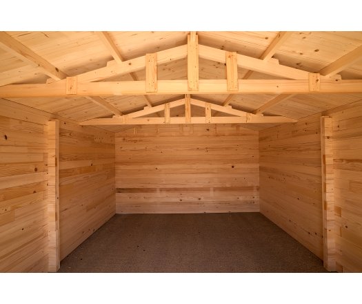 Abri Noé, épicéa massif 42mm, 4.3 x 5.8m, 25m² - NOS40F50.02