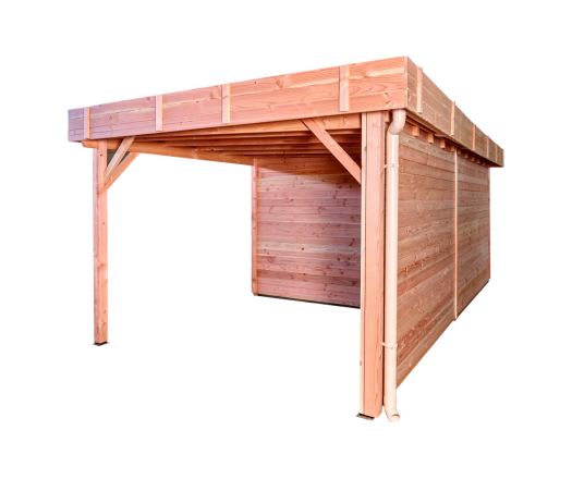 Abri avec bûcher Diane, Douglas Madriers 28mm, 5.75 x 3.00m, 17.25m²