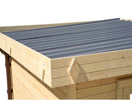 Abri Kylian mono pente, Madriers épicéa 28mm, 3.00 x 2.00m, 6.00m²