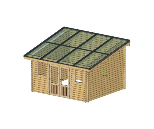 Abri photovoltaïque Lumibois, THT bardage 42mm, 3.80 x 3.49 m, 13,26 m²