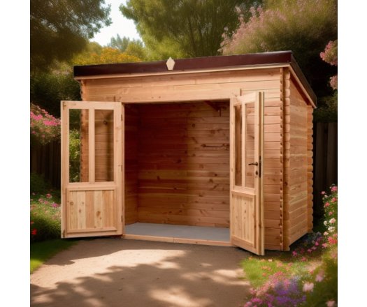 Abri Dimitri, Douglas Madriers 20mm, 3.00 x 1.65m, 4.95m²