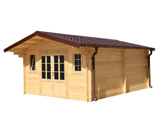 Abri Noé, épicéa massif 42mm, 4.3 x 5.8m, 25m² - NOS40F50.02