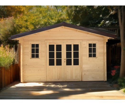 Abri Noé, épicéa massif 42mm, 4.3 x 4,8m, 20m² NOS40F40.02