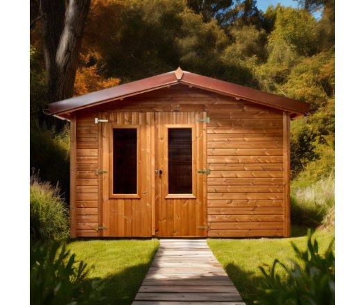 Abri Théo, THT Panneaux 19mm, 3.16 x 2.40m, 7.58m²