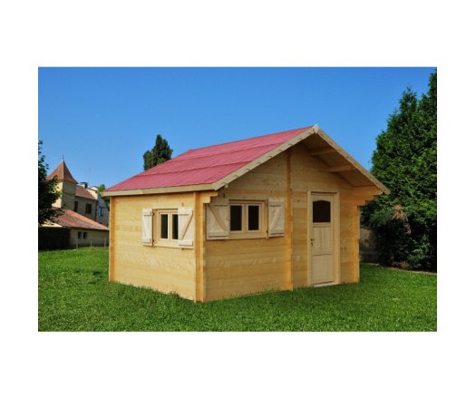 Abri Cozy bas, Madriers épicéa 60mm, 5.2 x 4.8m, 25m² - CZ5040.02L