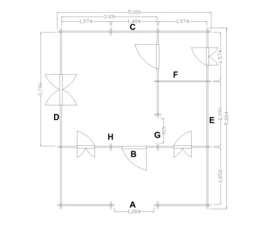 Abri Naira, Madriers 42mm, 5.20 x 6.00m, 30m² - NAR5059.02L