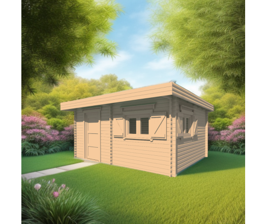 Abri Erden, Madriers épicéa 60mm, 5.30 x 4.80m, 25.30m² - ER5040.02