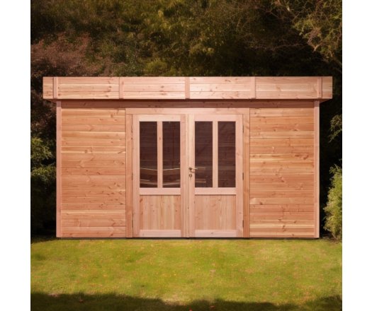 Abri David, Douglas Madriers 28mm, 3.76 x 3.76m, 14.14m²