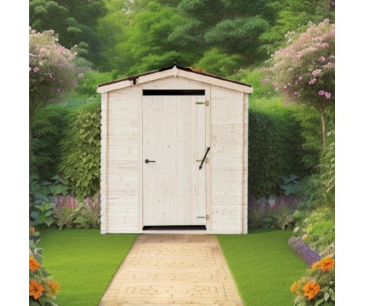 Toilette sèche, Epicéa en Madriers 20 mm, 2.10 x 2.21m, 4.64m², sans plancher