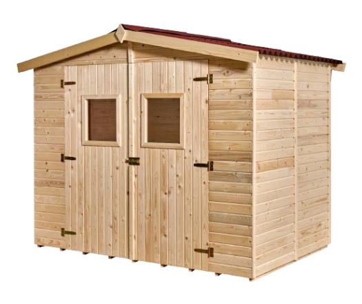 Abri Eden, Epicéa panneaux 16mm, 2.70 x 1.90m, 5.00m²