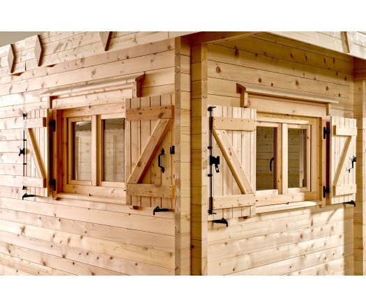 Abri Erden, Madriers épicéa 60mm, 5.30 x 4.80m, 25.30m² - ER5040.02