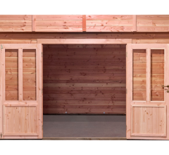 Abri David, Douglas Madriers 28mm, 3.76 x 3.76m, 14.14m²