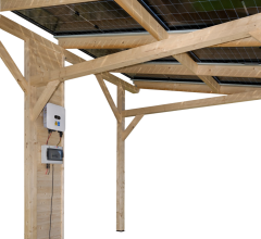 Carport photovoltaïque Wattoit, THT 120 x 120 mm, 3,75 x 4,67 m, 17.51m²