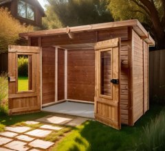 Abri Théo sans plancher, THT Panneaux 19mm, 2.67 x 1.80m, 4.81m²