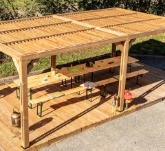 Pergola Thermauvent avec ventelles, THT, 3.40 x 6.20m, 21.10m²